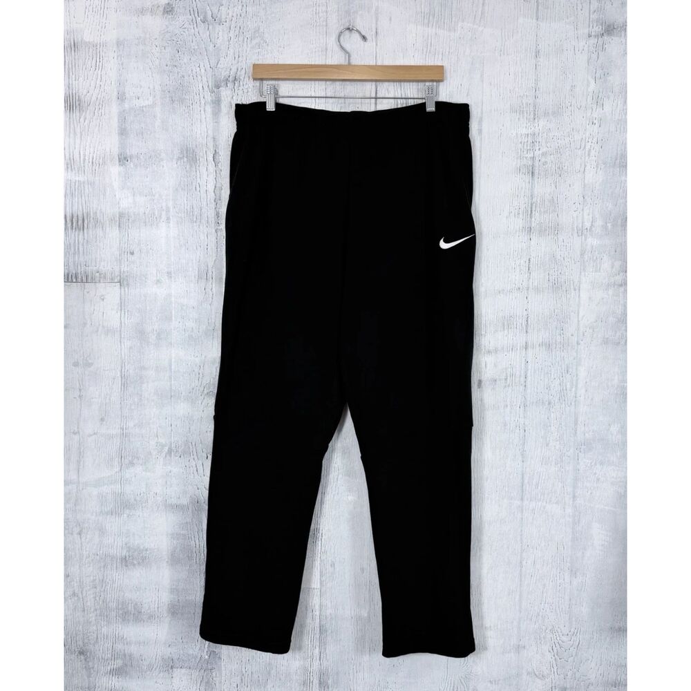 Nike Dri-Fit Sweatpants Mens 2XL Black Relaxed Joggers Pockets Embroidered Logo